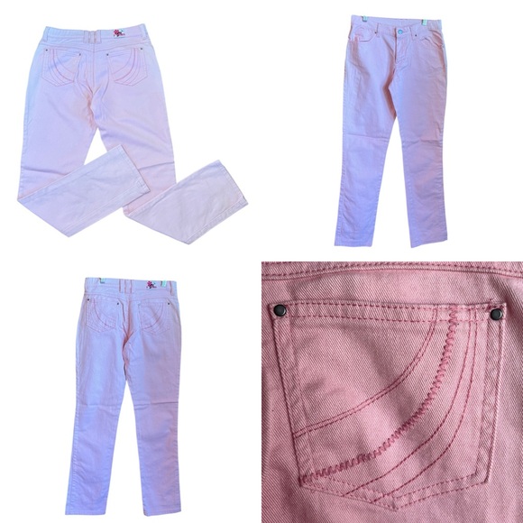 Lee Kids Light Pink Jeans Size 16R Pink Color Closest to Up Close Pics - Picture 1 of 12